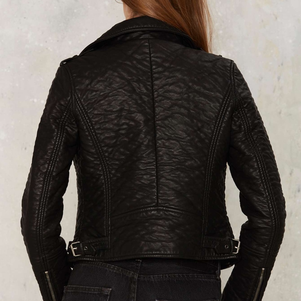 Glamorous Neat as a Pin Vegan Leather Moto Jacket - Picture 3 of 6
